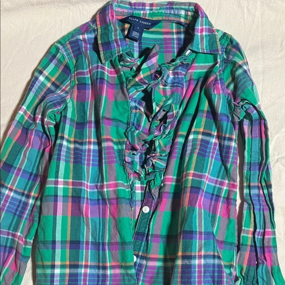 Ralph Lauren Kids Multicolor Plaid Polo